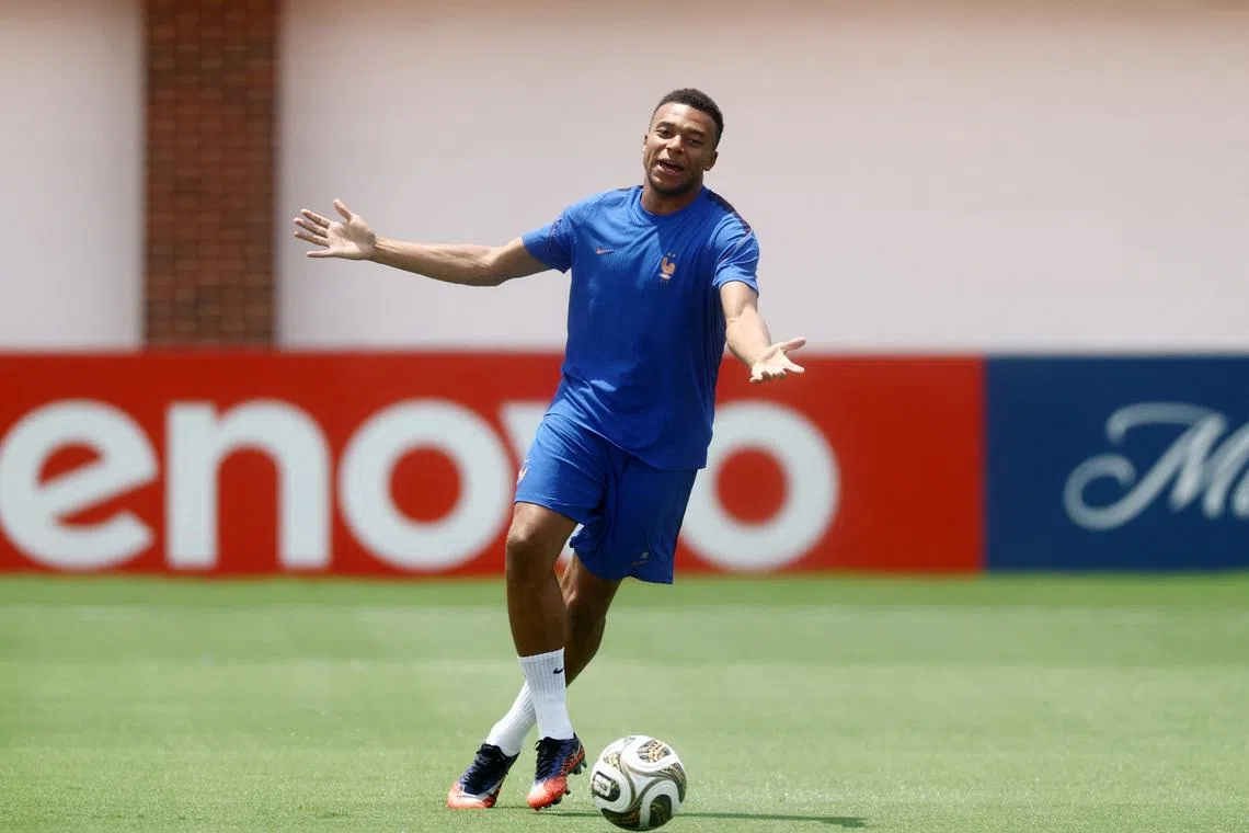 Soccer Football - FIFA World Cup 2026 - France Training - Southern Methodist University, Dallas, Texas, U.S. - July 13, 2026 France's Kylian Mbappe during training REUTERS/Lee Smith