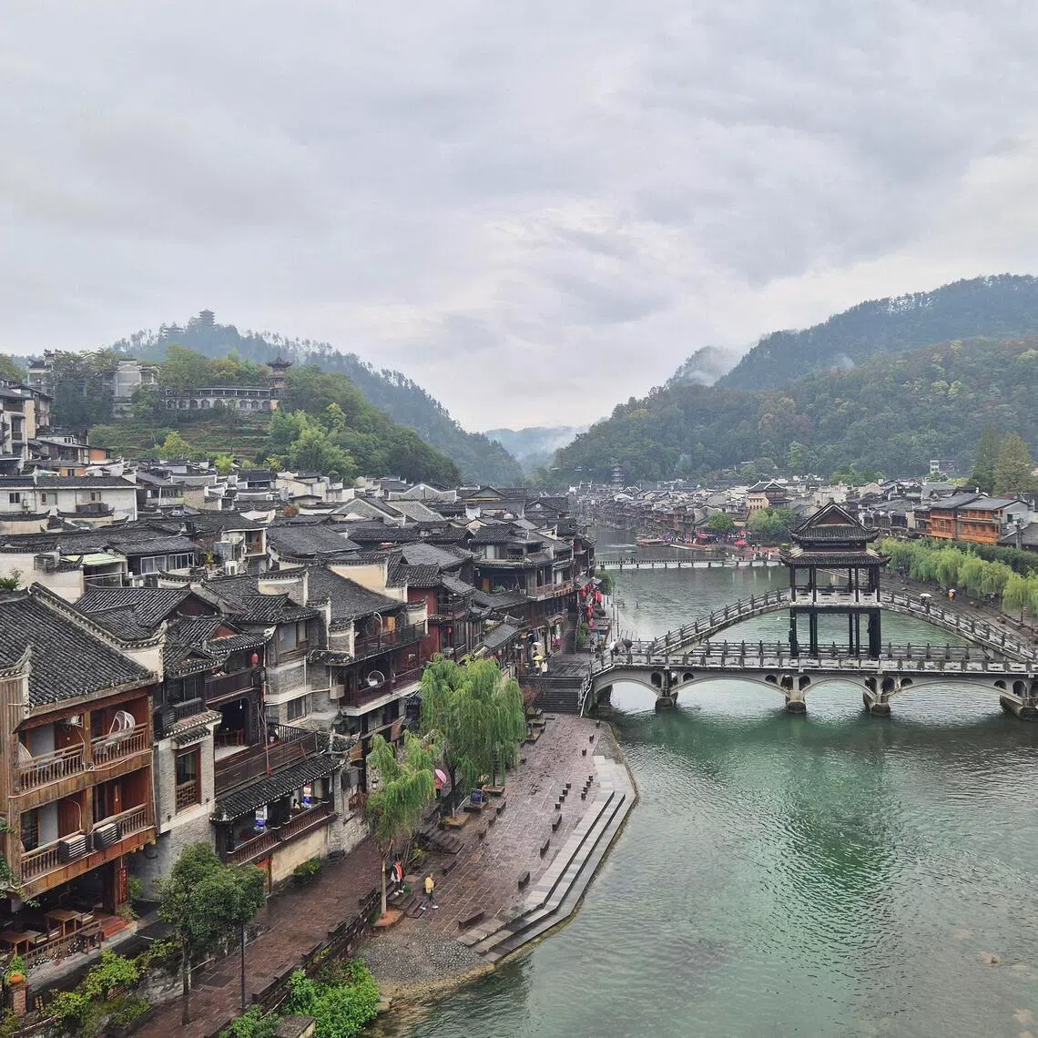 Fenghuang Ancient Town in Hunan, which the writer visited during her free day on the yoga retreat.