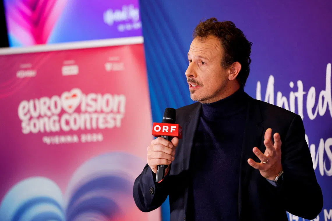 ORF executive producer Michael Kroen attends a press conference about the Eurovision Song Contest in Vienna, Austria, December 16, 2025. REUTERS/Lisa Leutner