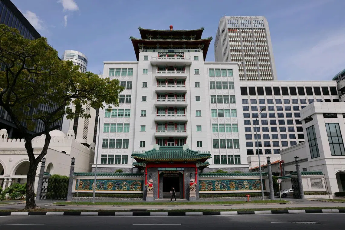 Exterior of the Singapore Chinese Chamber of Commerce and Industry (SCCCI) building, Sept 17, 2024.