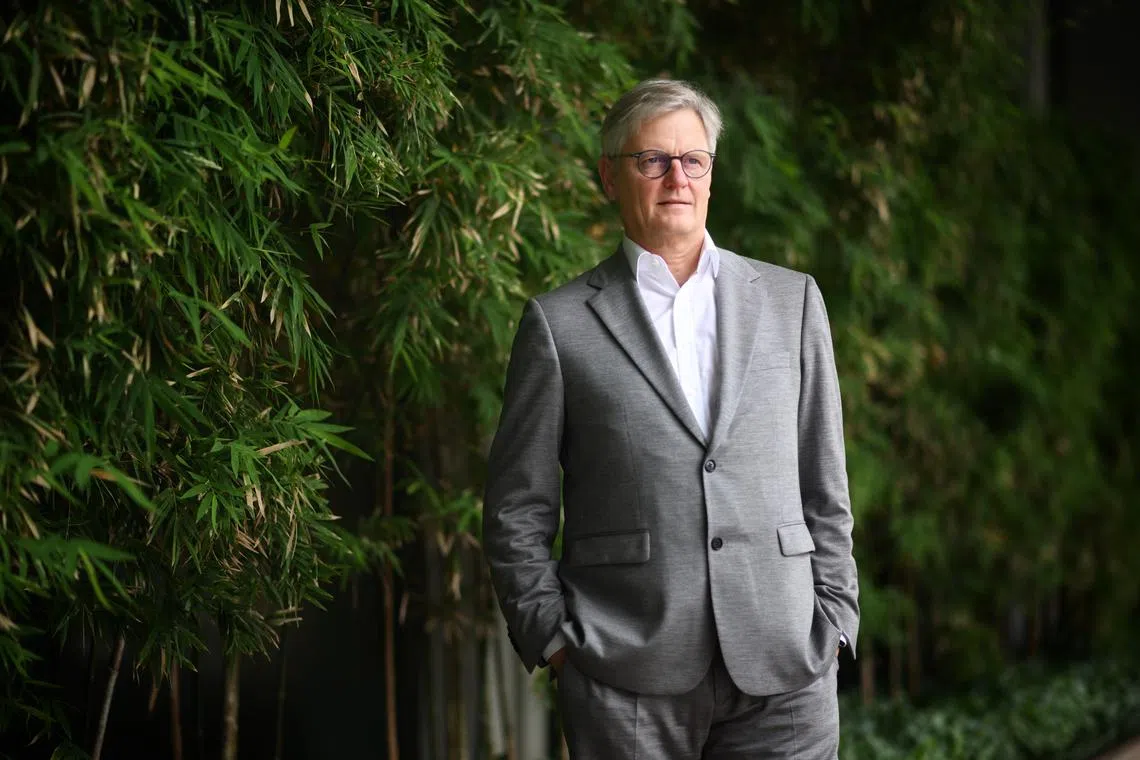 Michael Ensser, Egon Zehnder Chair photographed on January 24, 2024. ************* The Straits Times x Egon Zehnder: Navigating AI & the Future of Leadership with Egon Zehnder Chair Michael Ensser. 