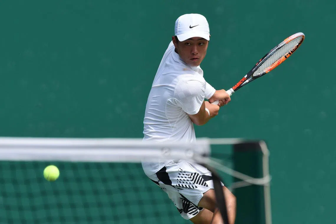 Wu Yibing, here in a file photo from 2017, has been touted as China's next big hope in tennis.