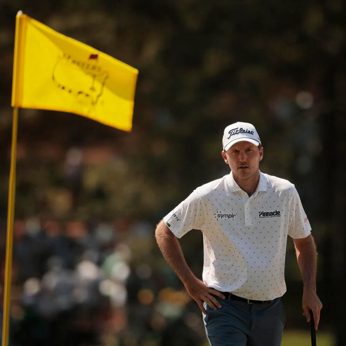 Golf - The Masters - Augusta National Golf Club, Augusta, Georgia, U.S. - April 12, 2026 Russell Henley of the U.S. on the 7th hole during the final round REUTERS/Brian Snyder