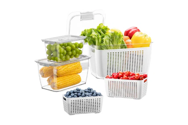 Pacote de 3 recipientes de armazenamento para refrigerador Luxear