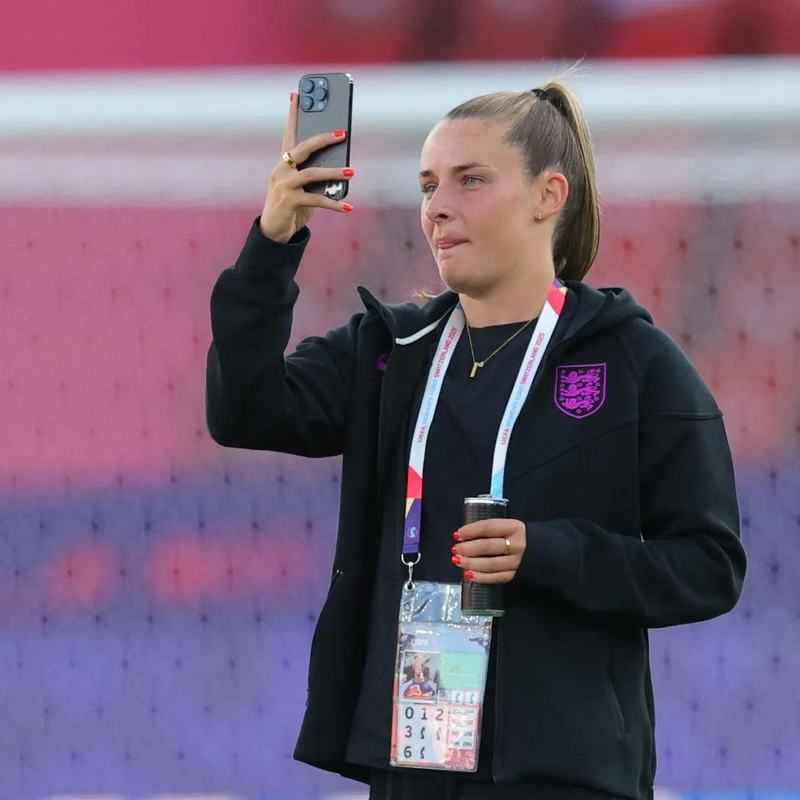 Soccer Football - UEFA Women's Euro 2025 - Group D - France v England - Stadion Letzigrund, Zurich, Switzerland - July 5, 2025 England's Ella Toone on the pitch ahead of the match REUTERS/Denis Balibouse/ File Photo