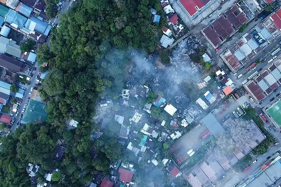 Fire destroys dozens of homes in Malaysia’s Sabah state