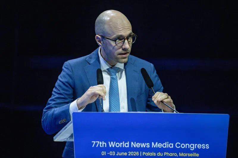 A.G. Sulzberger, chairman of the New York Times Company said tech giants have "strip-mined news websites without permission or compensation".