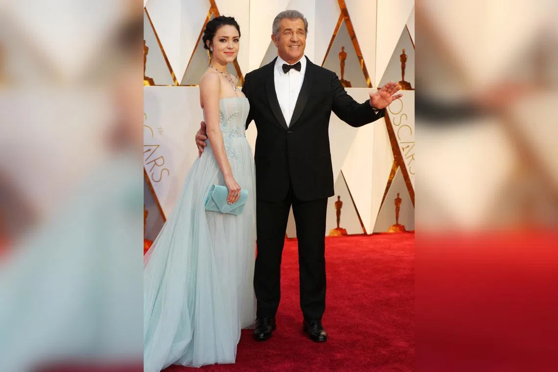 Mel Gibson and Rosalind Ross (in a 2017 file photo) had split about a year ago, but chose not to share the news publicly until now.