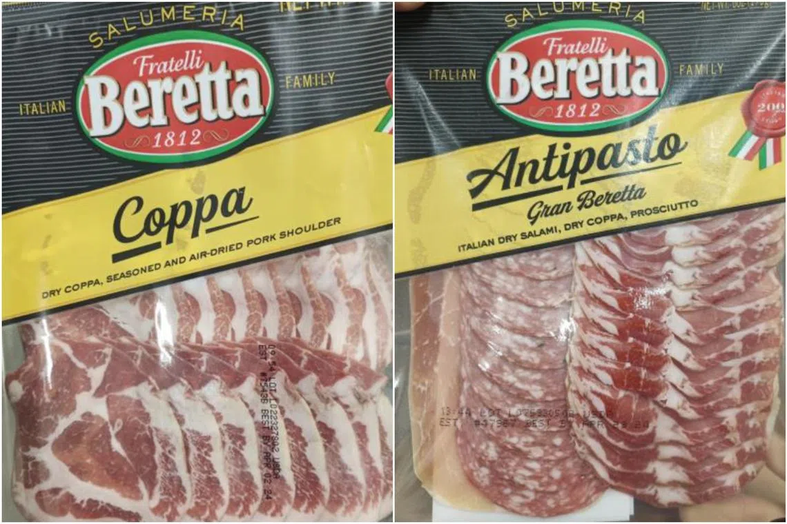 Two cured meat products, Beretta Coppa (4 oz) and Beretta Antipasto (6 oz), have been recalled for suspected salmonella contamination. 