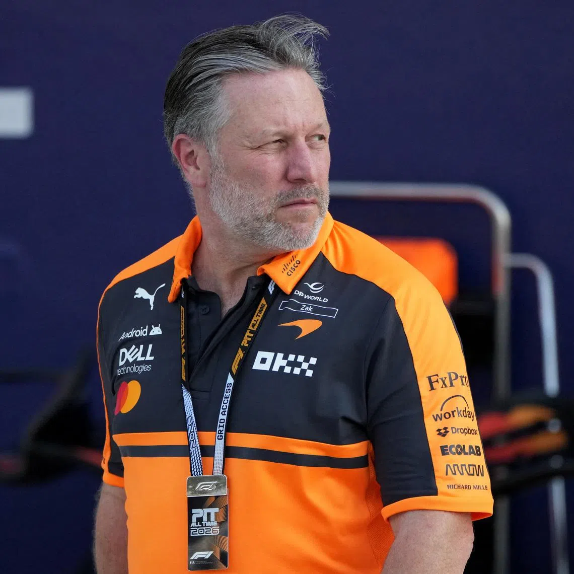 Formula One F1 - Miami Grand Prix - Miami International Autodrome, Miami, Florida, United States - May 1, 2026 McLaren chief executive Zak Brown after sprint qualifying Pool via REUTERS/Lynne Sladky