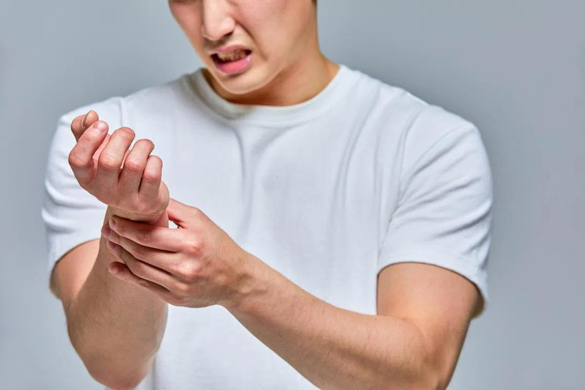 patient with atopic dermatitis scratching skin need relief treatments