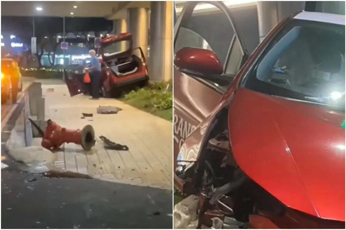 The Trans-cab taxi was seen with its doors and boot open, on a patch of grass beside a walkway.