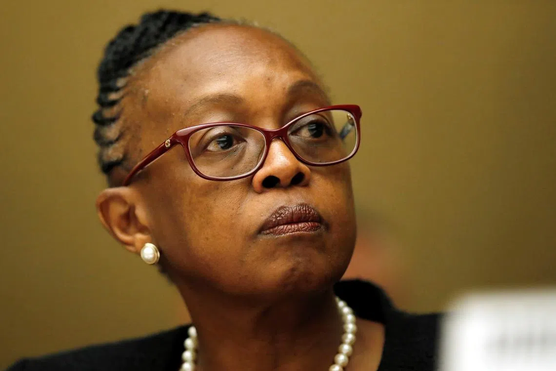 FILE PHOTO: Matshidiso Moeti, World Health Organization (WHO) Regional Director for Africa attends a briefing in Geneva, Switzerland, May 23, 2018. REUTERS/Denis Balibouse/File Photo