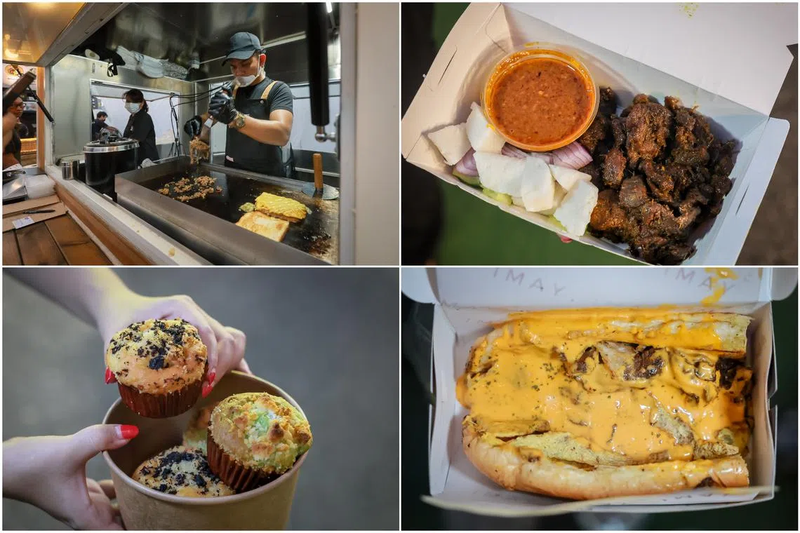 At the Kampong Gelam Bazaar, there are 116 stalls, including 70 offering a smorgasbord of churros, burgers, fries and colourful drinks.