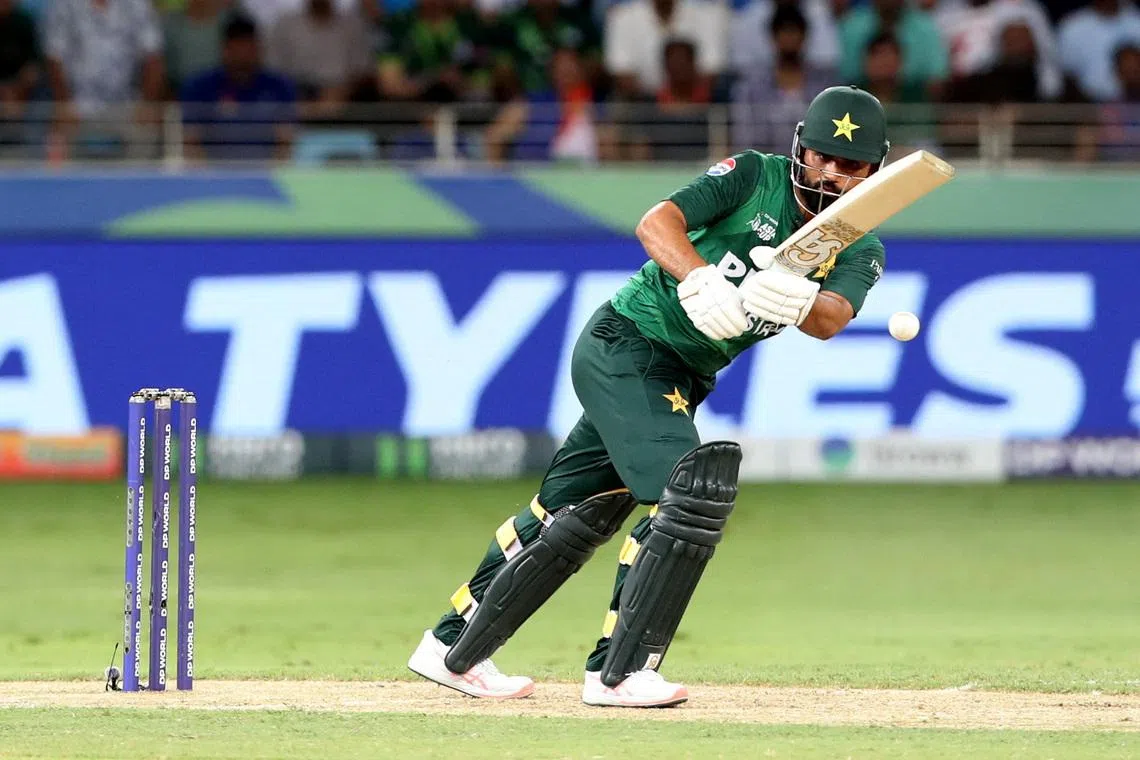 FILE PHOTO: Cricket - Asia Cup - Group A - India v Pakistan - Dubai International Cricket Stadium, Dubai, United Arab Emirates - September 14, 2025 Pakistan's Fakhar Zaman in action. REUTERS/Satish Kumar/File Photo