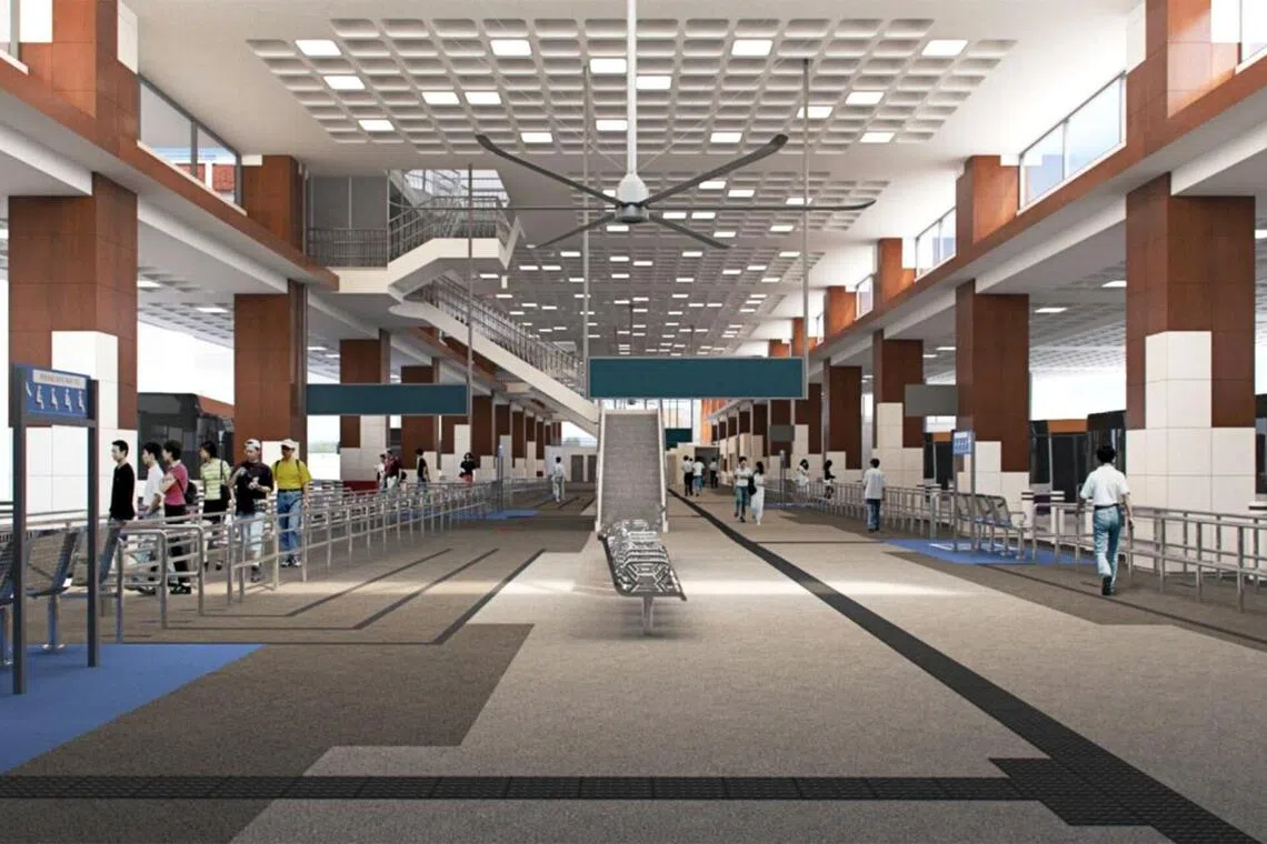 An artist’s impression of the upgraded Bukit Batok Bus Interchange.