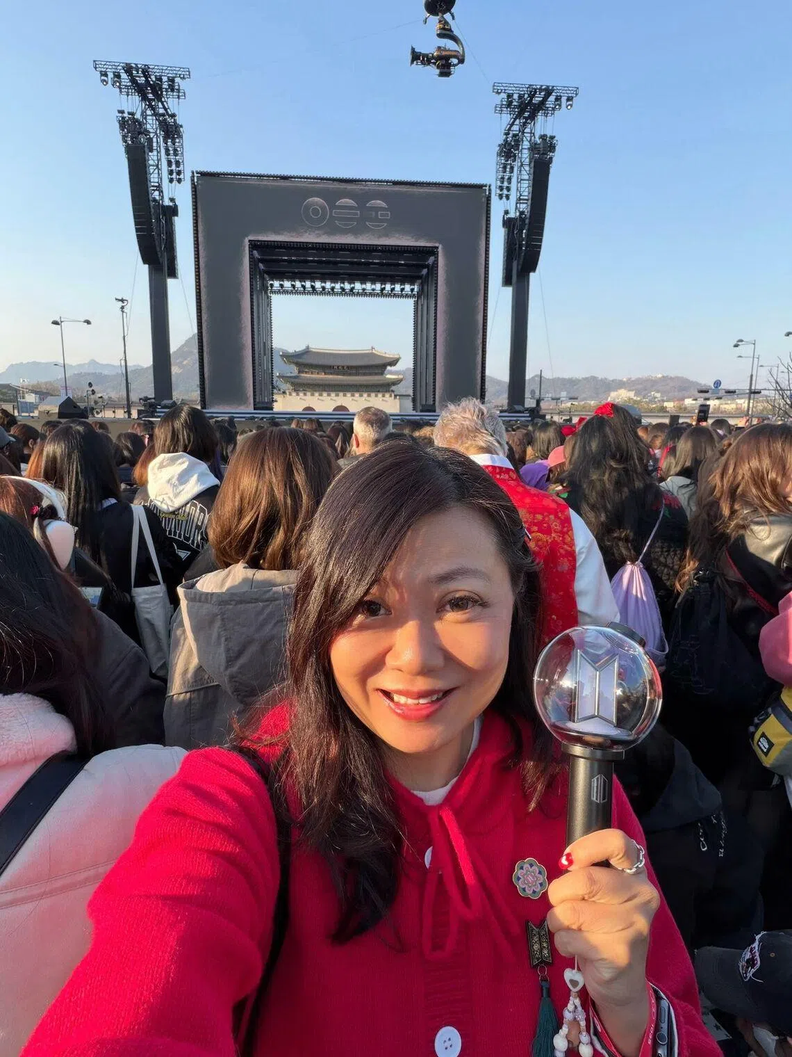 Singaporean Cindee Yeo before the concert at Gwanghwamun Square in Seoul on March 21.