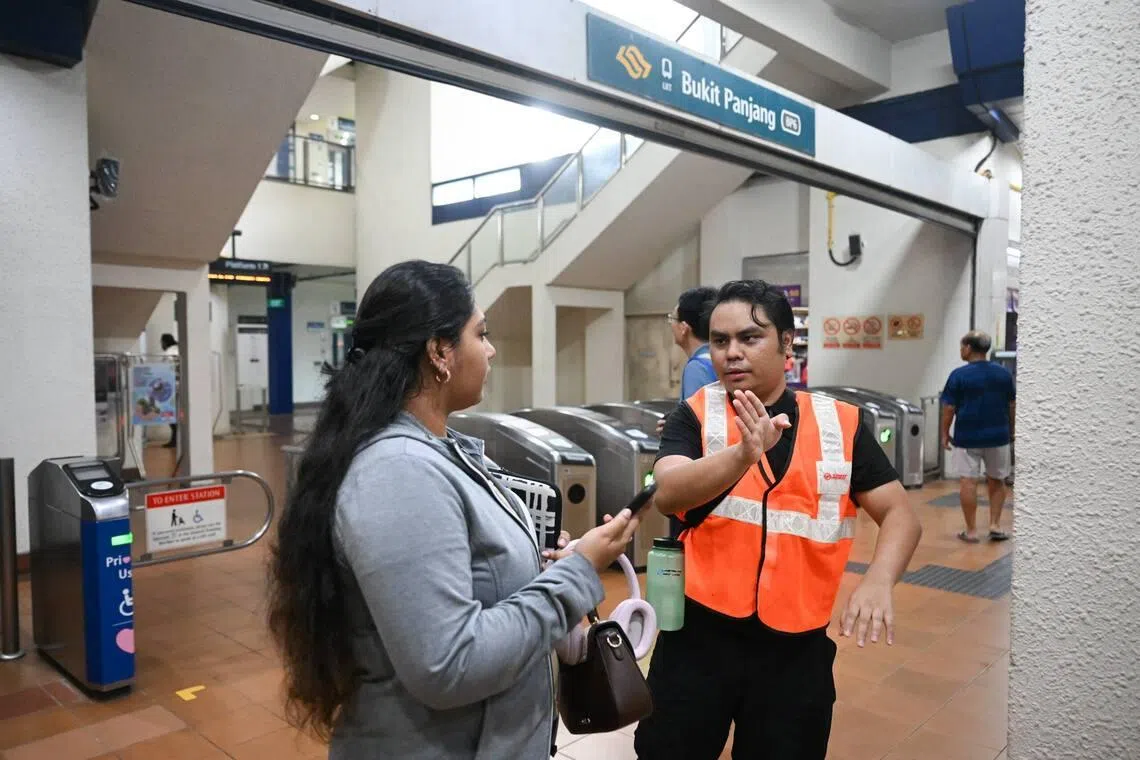 LRT train services between Senja and Bukit Panjang stations, in either direction, on the Bukit Panjang line were not available on the morning of May 18.
