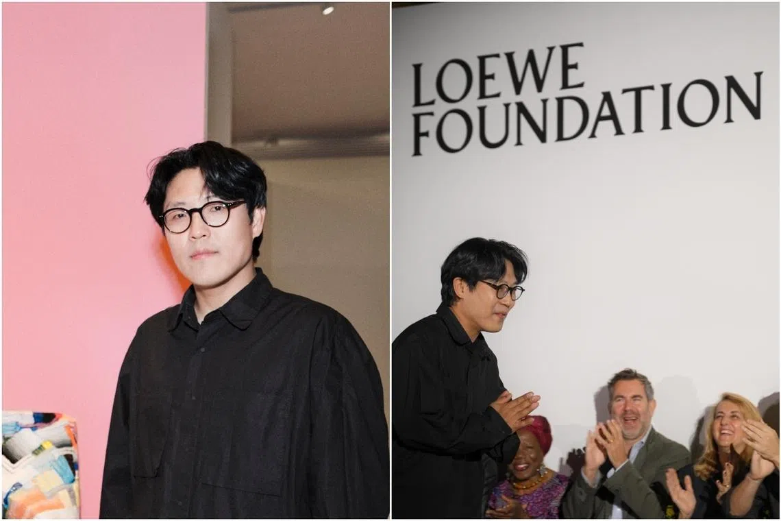 South Korean ceramicist Jongjin Park was awarded the Loewe Foundation Craft Prize for his caved-in porcelain sculpture.