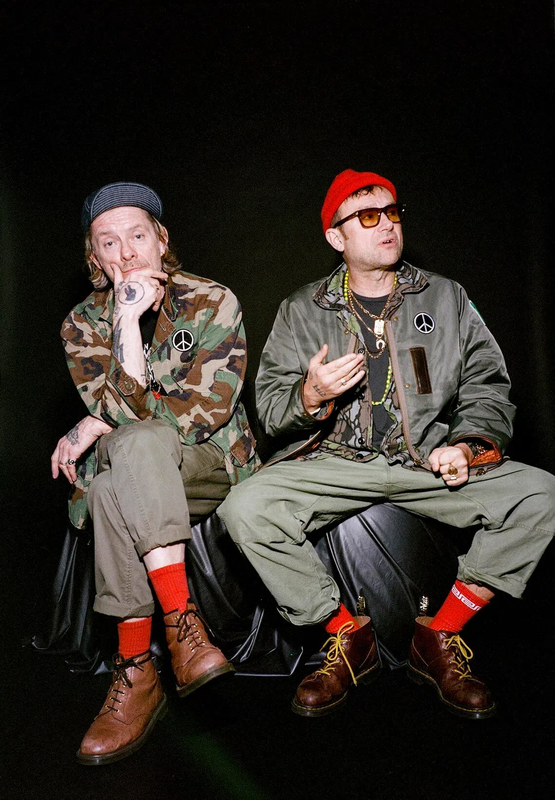 Jamie Hewlett (left) and Damon Albarn of Gorillaz in Manhattan, on March 7.