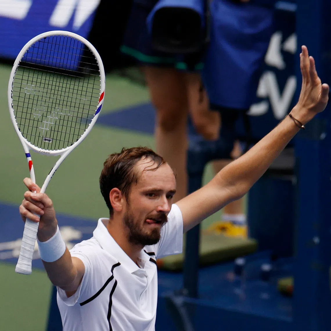 Tennis - U.S. Open - Flushing Meadows, New York, United States - September 2, 2026 Russia's Daniil Medvedev celebrates after winning his second round match against Sebastian Gorzny of the U.S. REUTERS/Shannon Stapleton