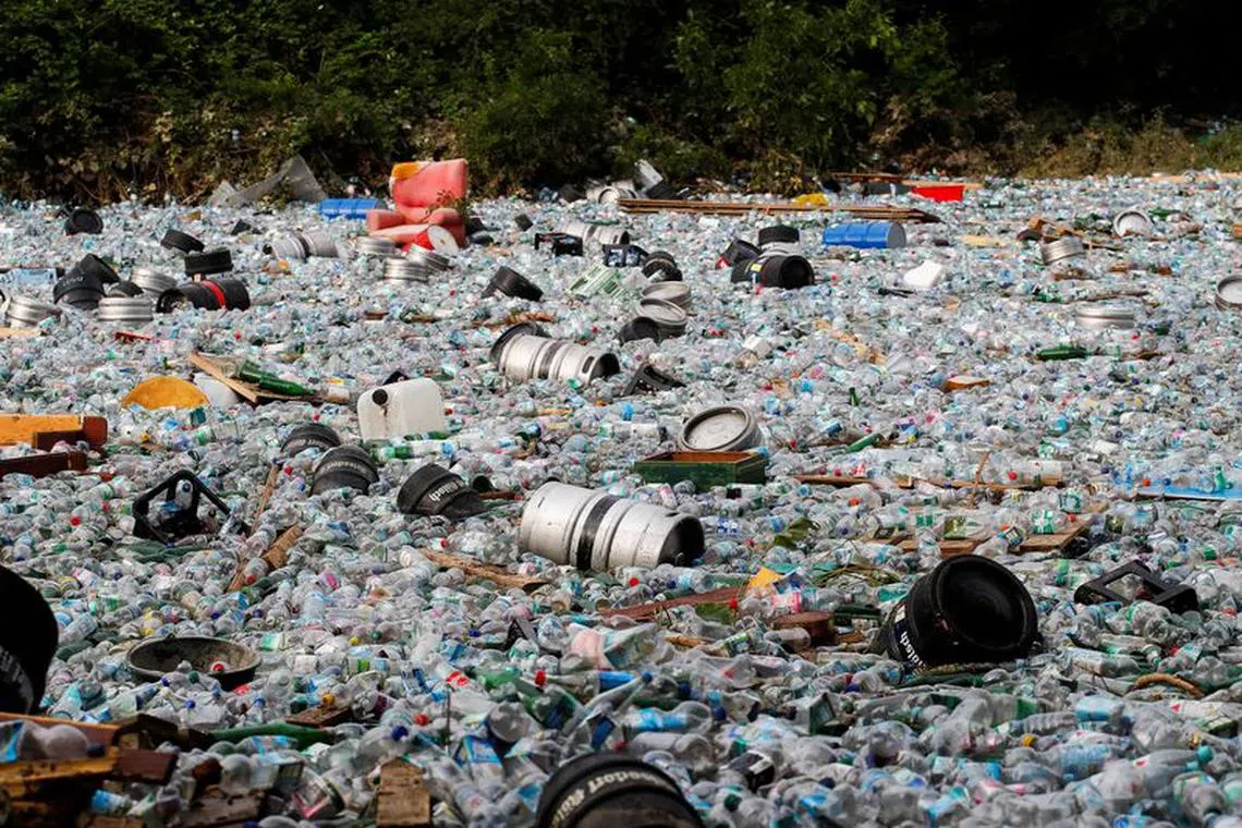 FILE PHOTO: Trash is pictured following heavy rainfalls in Bad Neuenahr-Ahrweiler, Germany, July 15, 2021. REUTERS/Wolfgang Rattay/File Photo