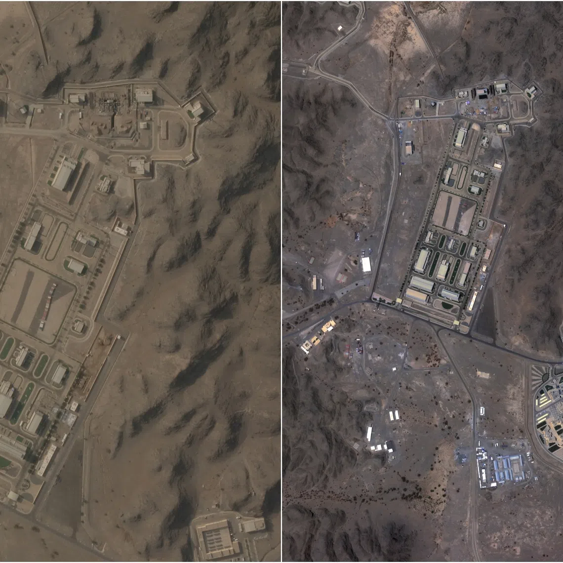 Satellite images show the solid propellant motor plant in Al Duwadimi, Saudi Arabia, in December 2025 (left) and September 2026.
