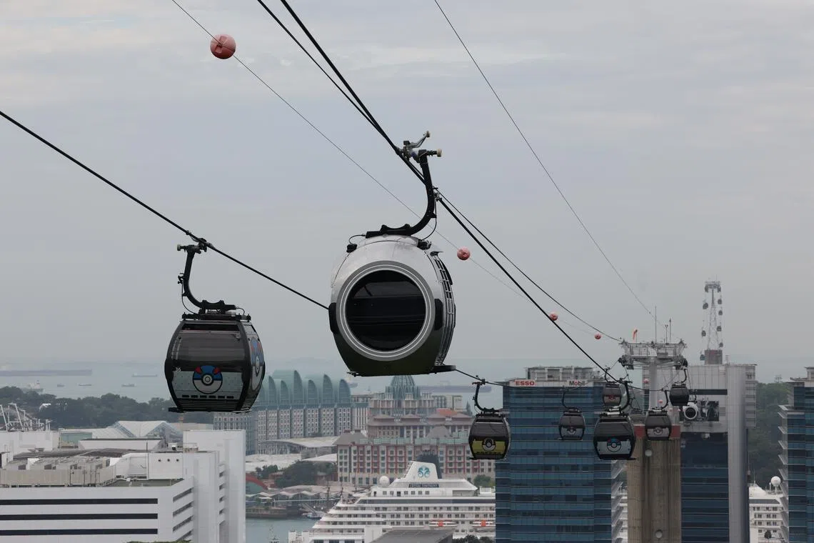 The seven new SkyOrb cabins will join the existing fleet of 67 on the Mount Faber Line connecting Mount Faber and Sentosa Island.