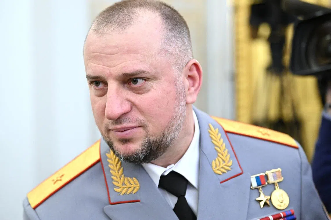 Adviser to the Chechen Republic Head, Commander of the Akhmat special forces unit of the Russian National Guard Troops Major General, Apti Alaudinov waits before a ceremony inaugurating Vladimir Putin as President of Russia at the Kremlin in Moscow, Russia May 7, 2024. Sputnik/Sergey Bobylev/Kremlin via REUTERS/File Photo