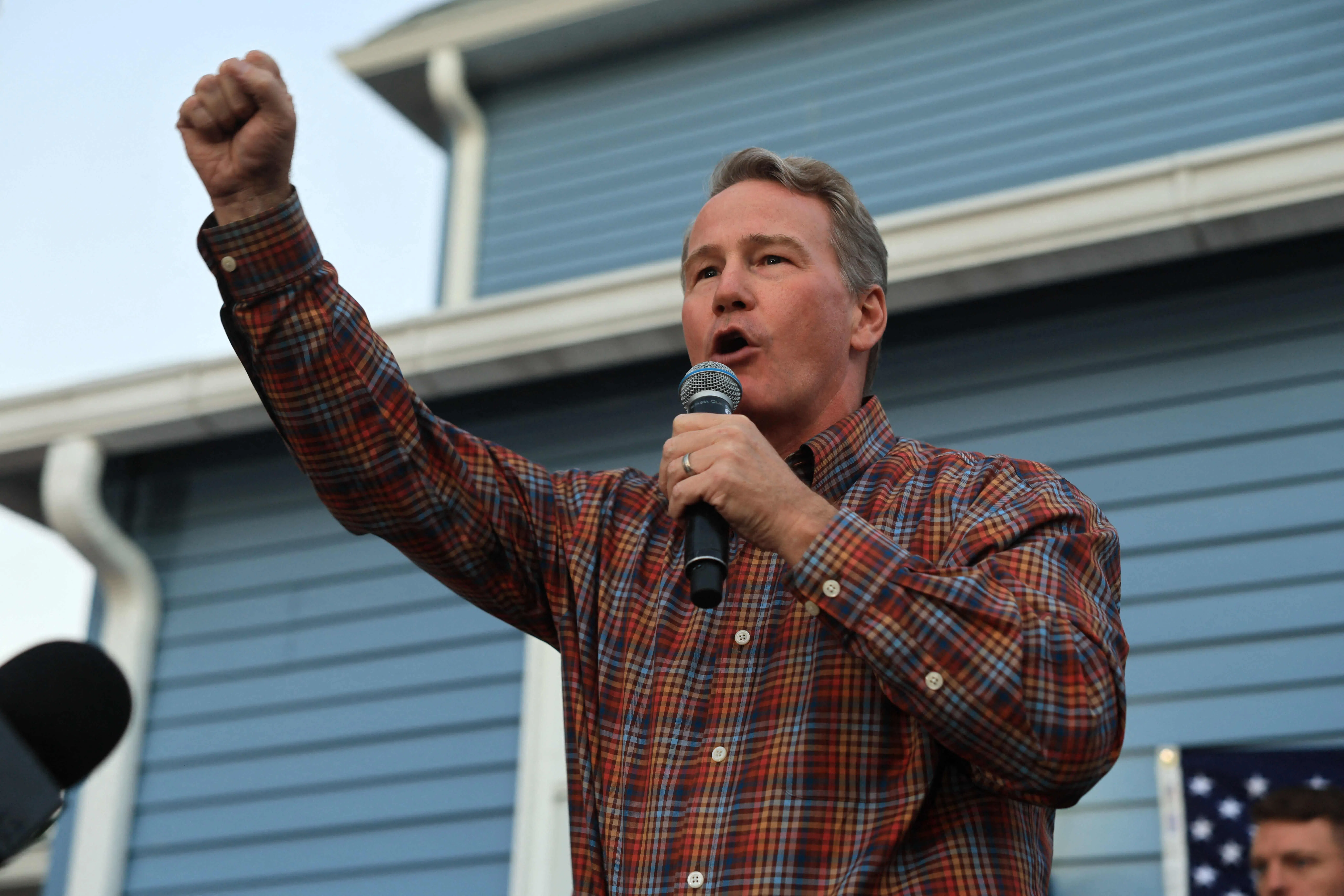 Republican Senate candidate Jon Husted speaking at a rally in Circleville, Ohio, on Oct 23.