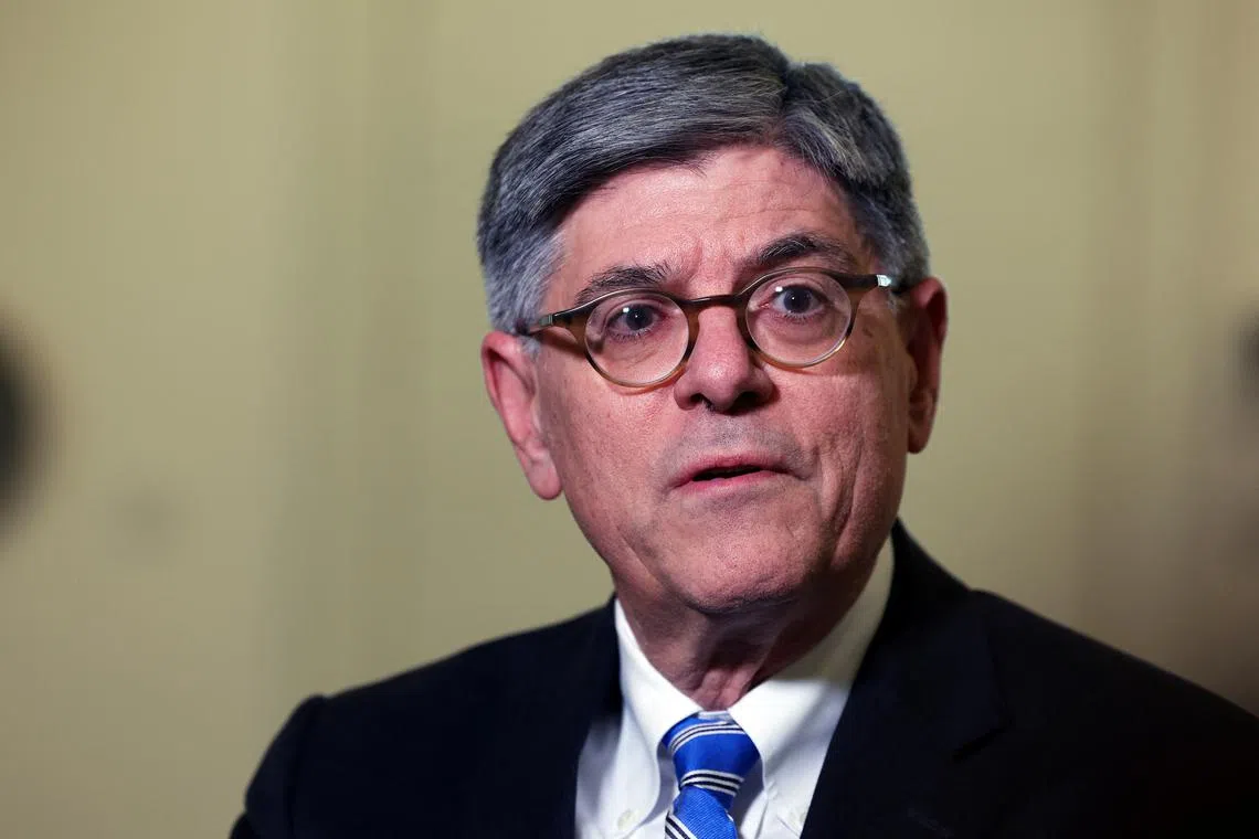 FILE PHOTO: U.S. Ambassador to Israel Jack Lew looks on during an interview with Reuters in Jerusalem, December 19, 2024. REUTERS/Ronen Zvulun/File Photo