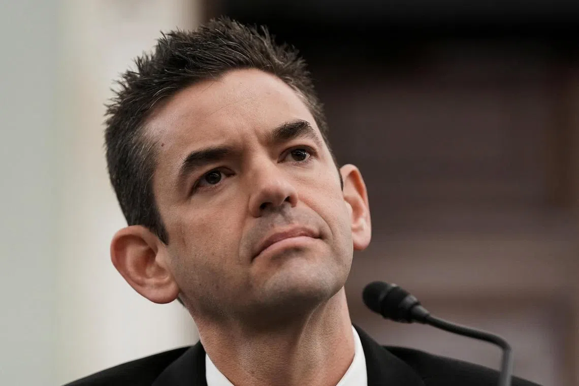 Jared Isaacman, US President Donald Trump's nominee to be administrator of the National Aeronautics and Space Administration (Nasa) testifying during a Senate Commerce, Science, and Transportation confirmation hearing on Capitol Hill on April 9. 