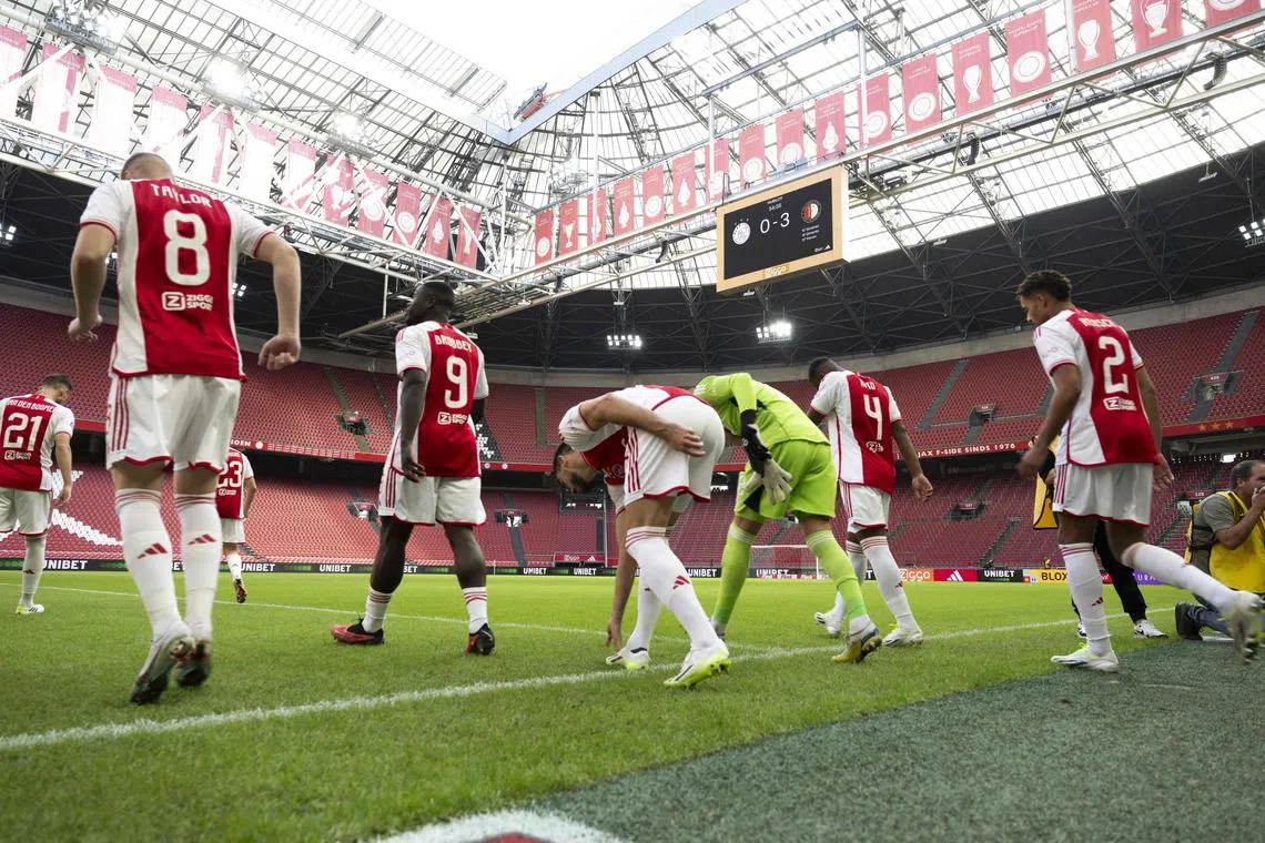 Ajax have just five points from eight Eredivisie games, losing their last five straight matches. 