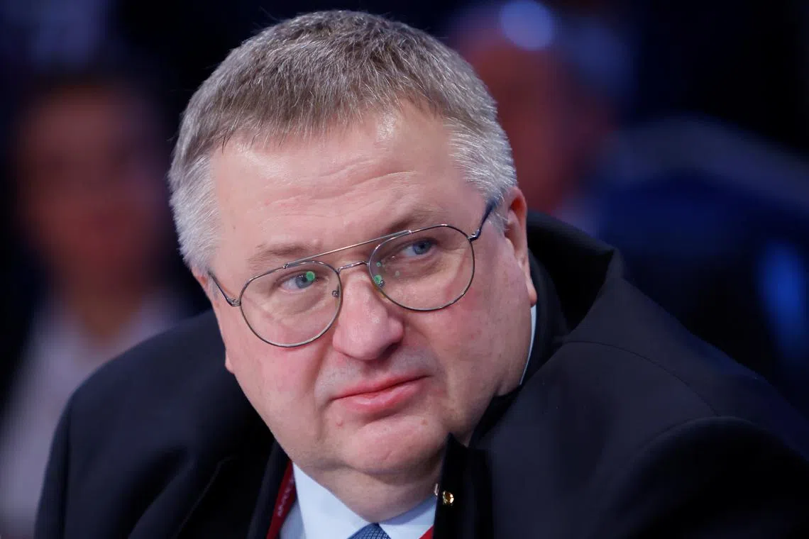 Russia's Deputy Prime Minister Alexei Overchuk attends a session of the St. Petersburg International Economic Forum (SPIEF) in Saint Petersburg, Russia June 16, 2022. REUTERS/Maxim Shemetov/File Photo