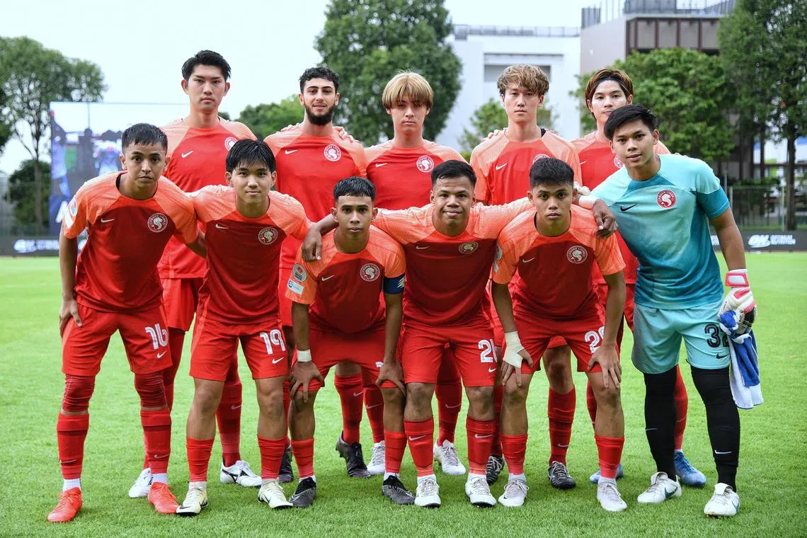 The Young Lions, lining up before they faced Lion City Sailors on May 18. They had five foreigners in the starting 11.  

Credit: Young Lions Facebook