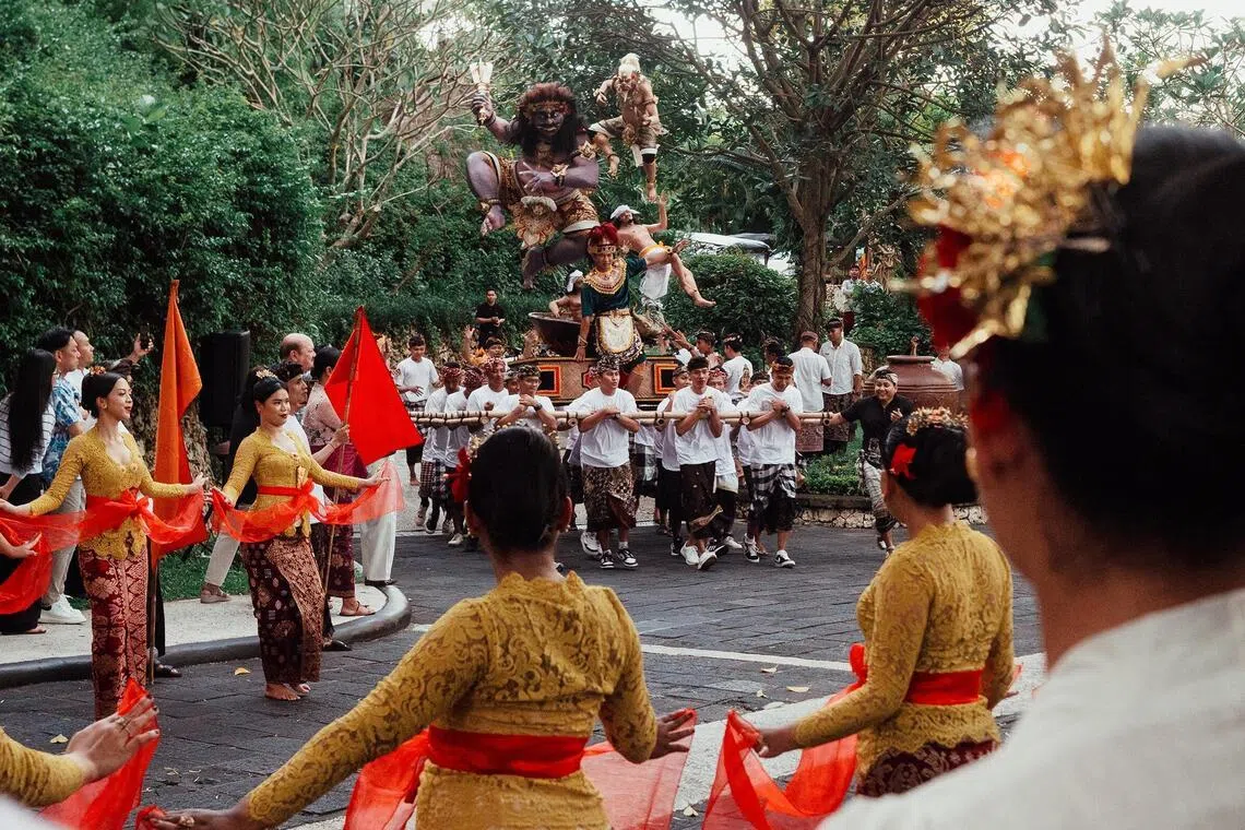 A dance performance held the day before Nyepi, the Balinese day of silence meant for meditation, self-reflection, and cleansing the island of evil spirits.