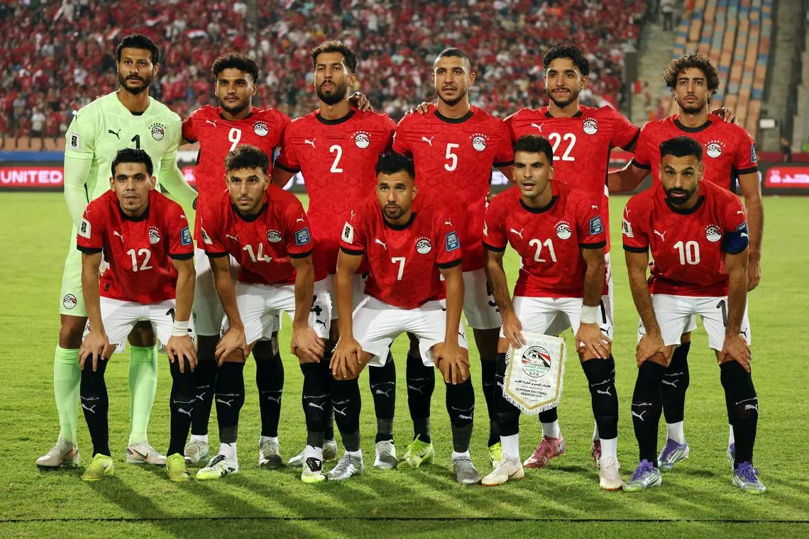 FILE PHOTO: Soccer Football - World Cup - CAF Qualifiers - Group A - Egypt v Ethiopia - Cairo International Stadium, Cairo, Egypt - September 5, 2025  Egypt players pose for a team group photo before the match REUTERS/Amr Abdallah Dalsh/File Photo