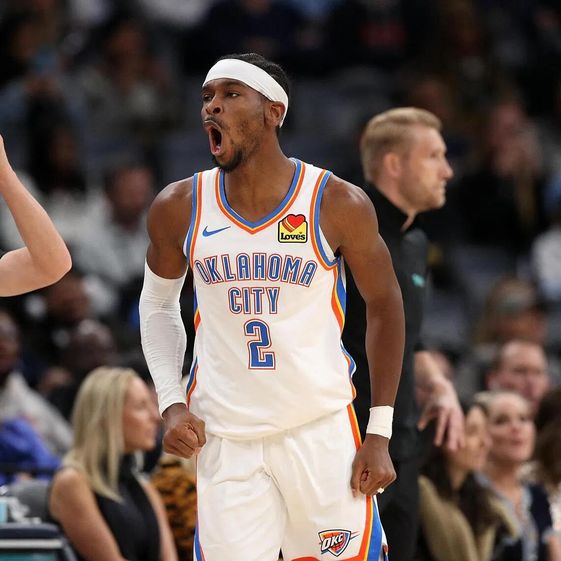 The Oklahoma City Thunder's Shai Gilgeous-Alexander scored 13 of his 35 points in the third quarter.