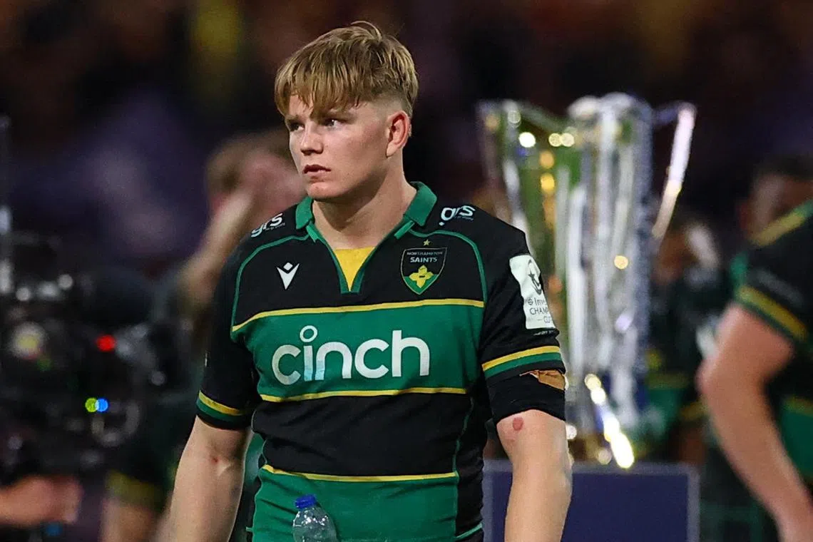 Rugby Union - European Challenge Cup Final - Northampton Saints v Bordeaux Begles - Principality Stadium, Cardiff, Wales, Britain - May 24, 2025  Northampton Saints' Henry Pollock look dejected after the match Action Images via Reuters/Andrew Boyers