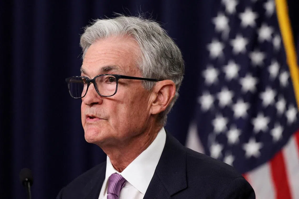 FILE PHOTO: Federal Reserve Board Chairman Jerome Powell holds a press conference following a two-day meeting of the Federal Open Market Committee on interest rate policy in Washington, U.S., September 18, 2024. REUTERS/Tom Brenner/File Photo