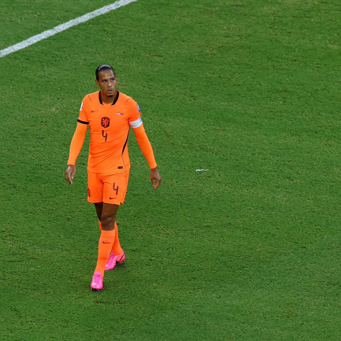 Soccer Football - FIFA World Cup 2026 - Round of 32 - Netherlands v Morocco - Estadio Monterrey, Monterrey, Mexico - June 29, 2026 Netherlands' Virgil van Dijk during the match REUTERS/Raquel Cunha