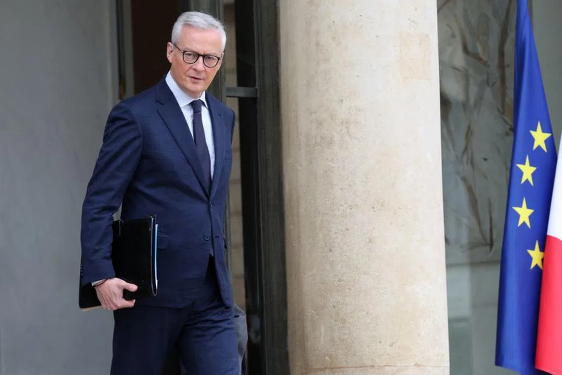 French Minister for Economy, Finance, Industry and Digital Security Bruno Le Maire leaves following the weekly cabinet meeting at the Elysee Palace in Paris, France, November 8, 2023. REUTERS/Claudia Greco