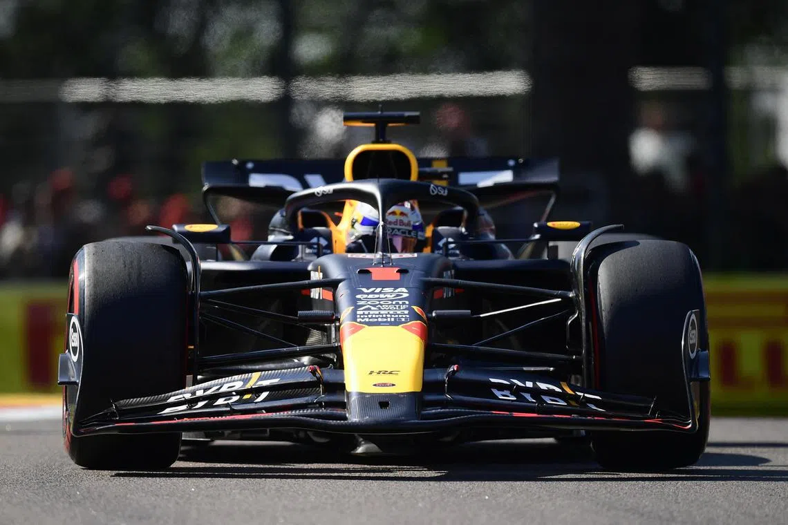 Red Bull's Max Verstappen during qualifying for the Emilia-Romagna Grand Prix.