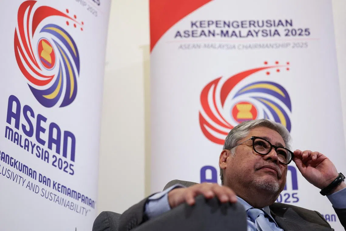 Philippines' Foreign Minister Enrique Manalo attends an interview during ASEAN Foreign Ministers' Retreat in Langkawi, Malaysia January 18, 2025. REUTERS/Hasnoor Hussain
