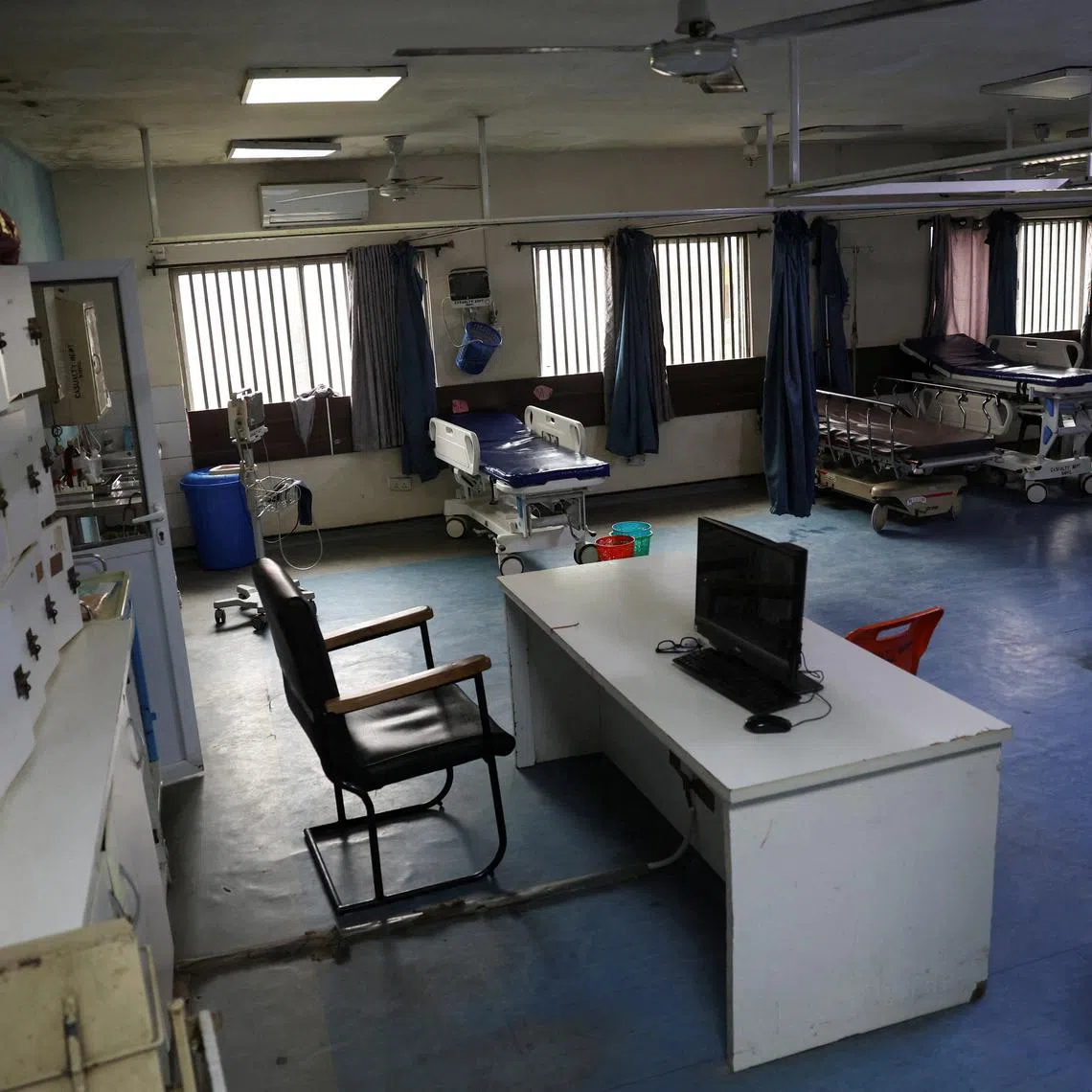 FILE PHOTO: A view of an empty ward of the emergency unit of National Orthopaedic Hospital, as Nigerian nurses begin a strike over poor support from the government in Lagos, Nigeria, July 30, 2025. REUTERS/Sodiq Adelakun/File Photo