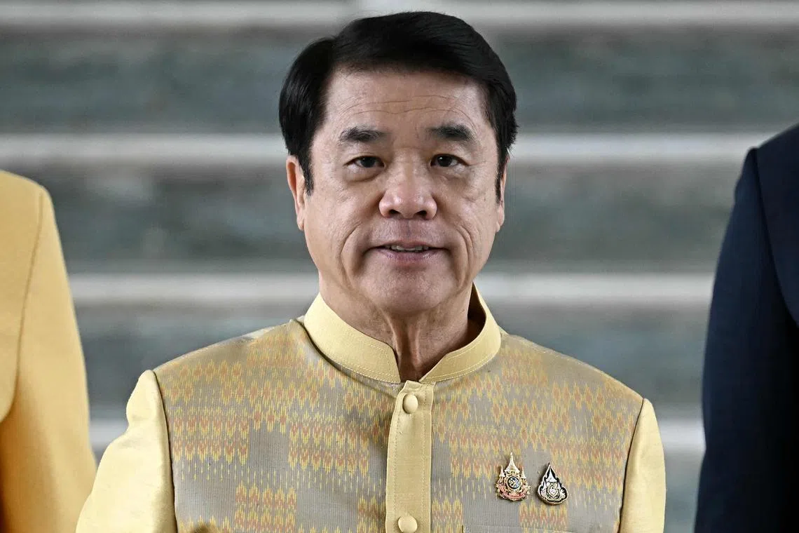 Thailand's acting Prime minister Suriya Jungrungreangkit arrives at Government House in Bangkok on July 2, 2025.