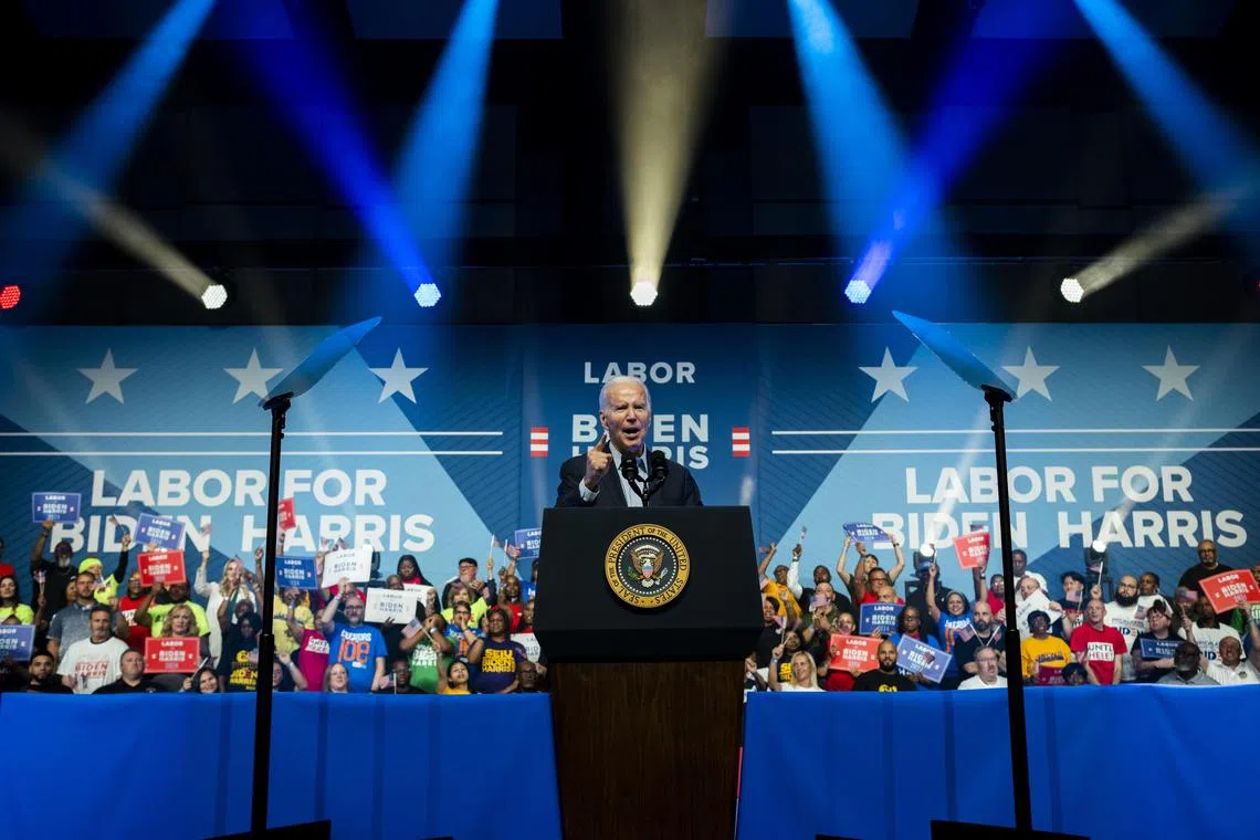 Mr Biden's frequent appearances at union events show how important he thinks the labour movement is to a second term.