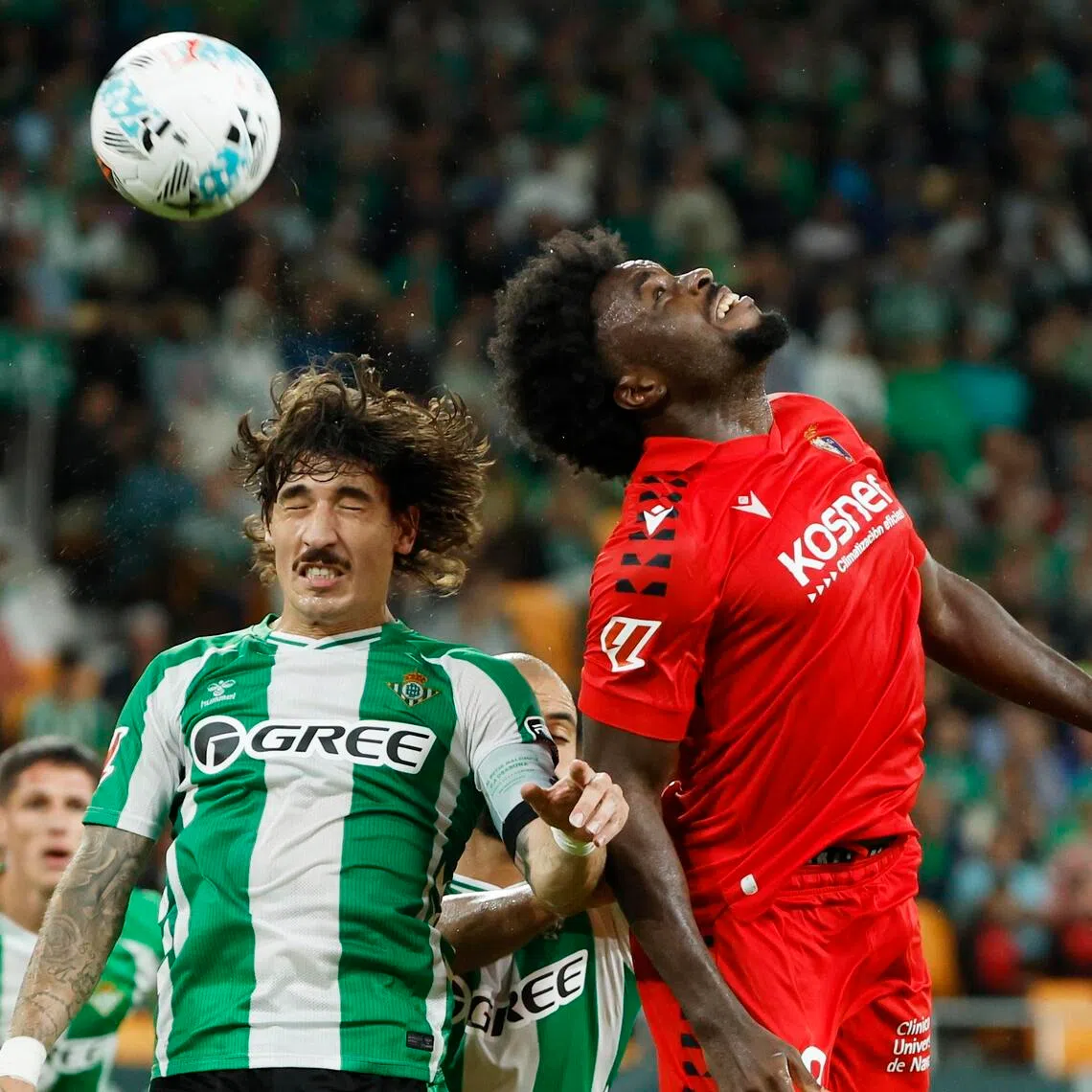 Real Betis' Hector Bellerin (left) during a La Liga match against Osasuna.
