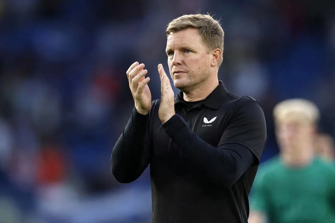 FILE PHOTO: Soccer Football - Premier League - Brighton & Hove Albion v Newcastle United - The American Express Community Stadium, Brighton, Britain - September 2, 2023 Newcastle United manager Eddie Howe after the match Action Images via Reuters/Peter Cziborra/File photo