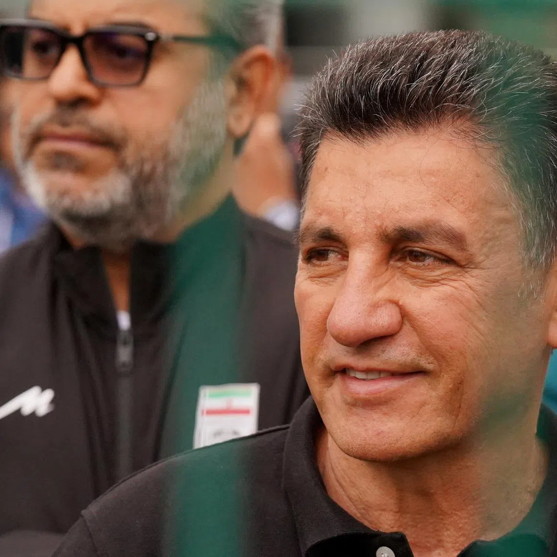 Soccer Football - FIFA World Cup 2026 - Iran depart from Tijuana after being eliminated from the World Cup - Tijuana, Mexico - June 30, 2026 Iran coach Amir Ghalenoei outside the team hotel as they depart from Tijuana REUTERS/Victor Medina